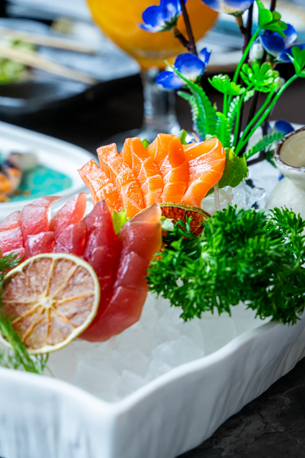 Sashimis de saumon et de thon