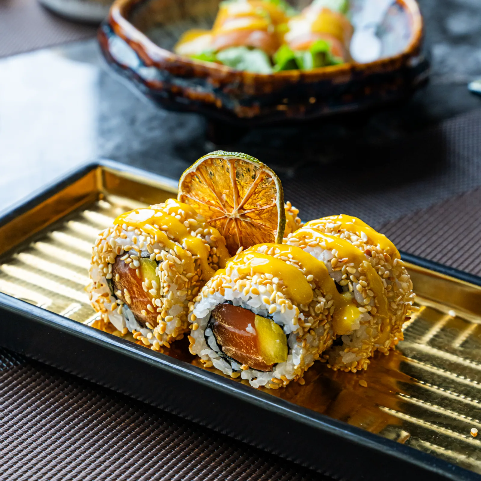 Plateau de rolls panés aux agrumes